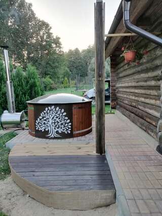 Дома для отпуска Cabin with Sauna and pond, optional Hot Tube Ķeņini Дом с 1 спальней-25