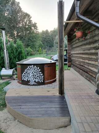 Дома для отпуска Cabin with Sauna and pond, optional Hot Tube Ķeņini Дом с 1 спальней-3